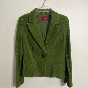 Zinc Women's Olive Corduroy Blazer NWOT MEDIUM